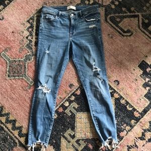 Abercrombie mid rise super skinny ankle jeans.